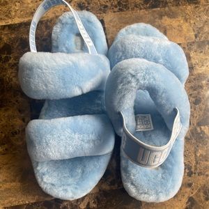 FUR UGG SLIDES